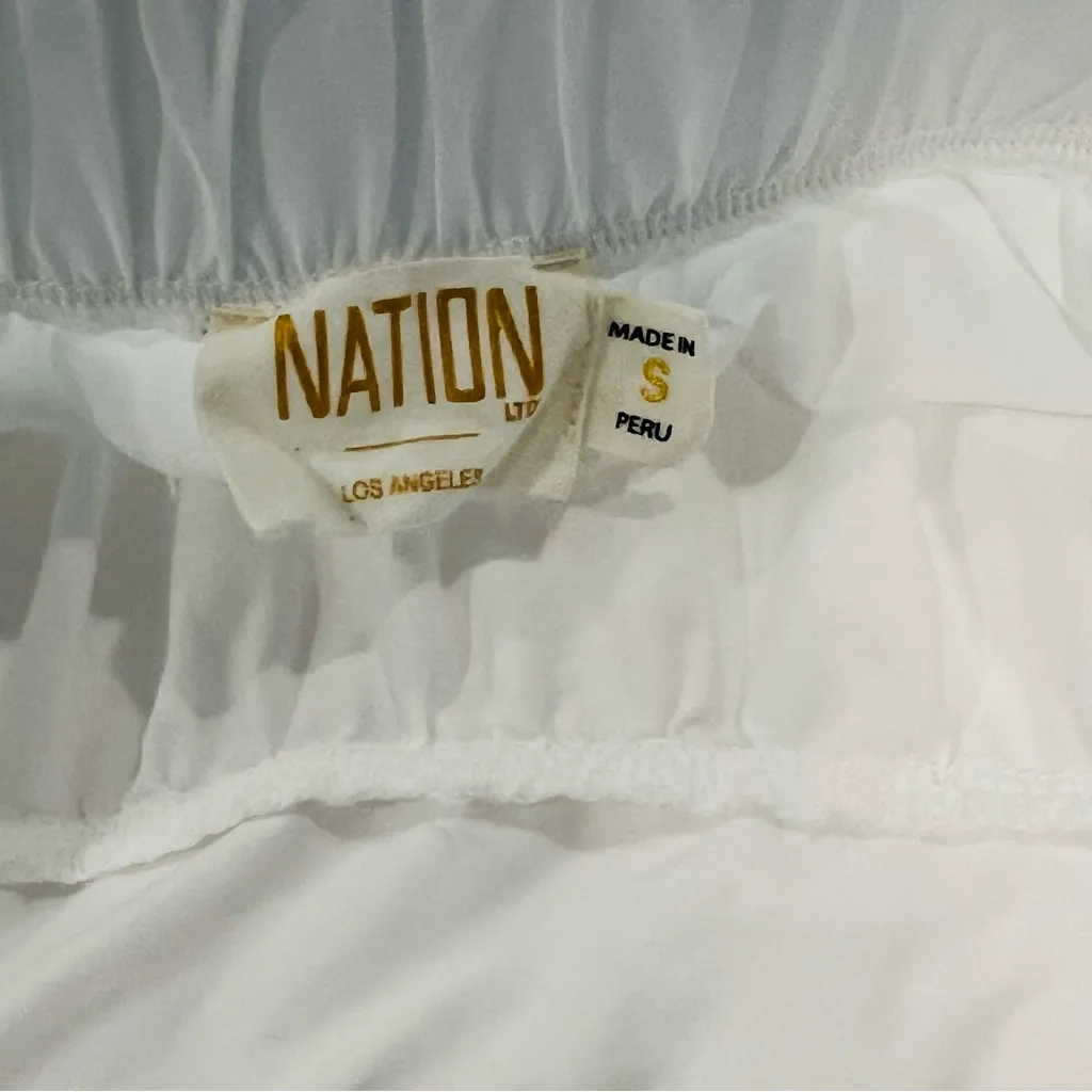 Nation LTD Camille Easy Sundress White Small Midi Tiered Ruffles - Image 6