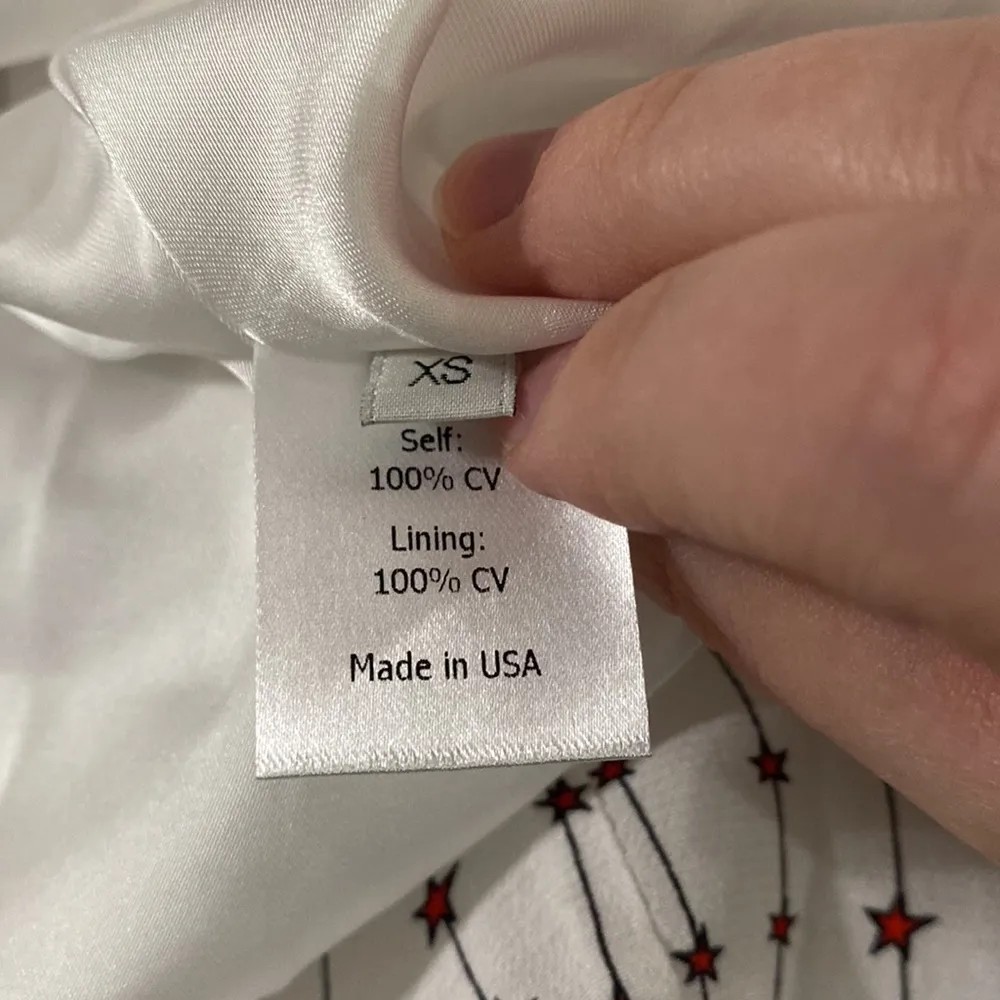 La Ligne Stars and Stripe tie dress white midi size XS - Image 13