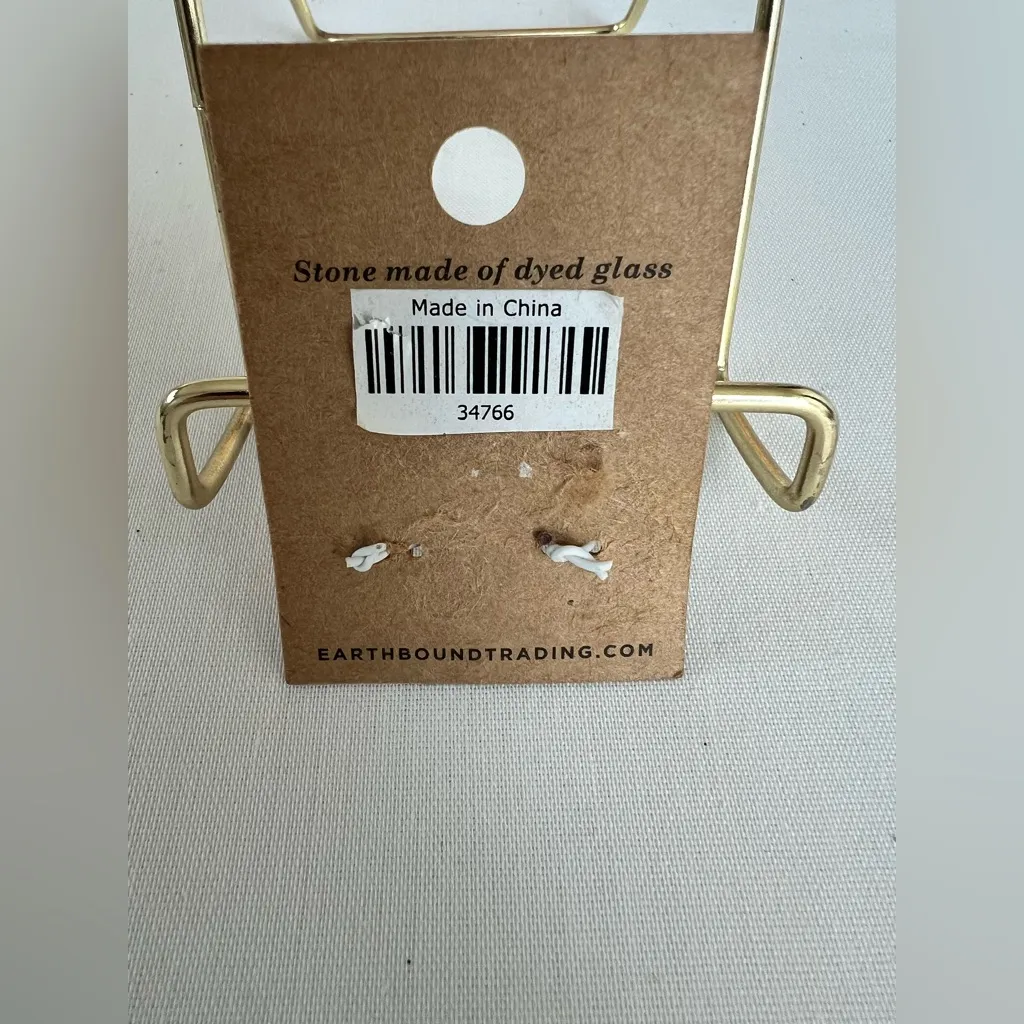 Earthbound January Birthstone Ring Gold Color Garnet dyed Glass Stone One size - Image 3