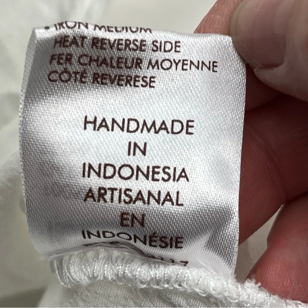 Cleobella Womens White Boho Bohemian Top Size Medium Whimsy Fairy Cottage Blouse - Image 4