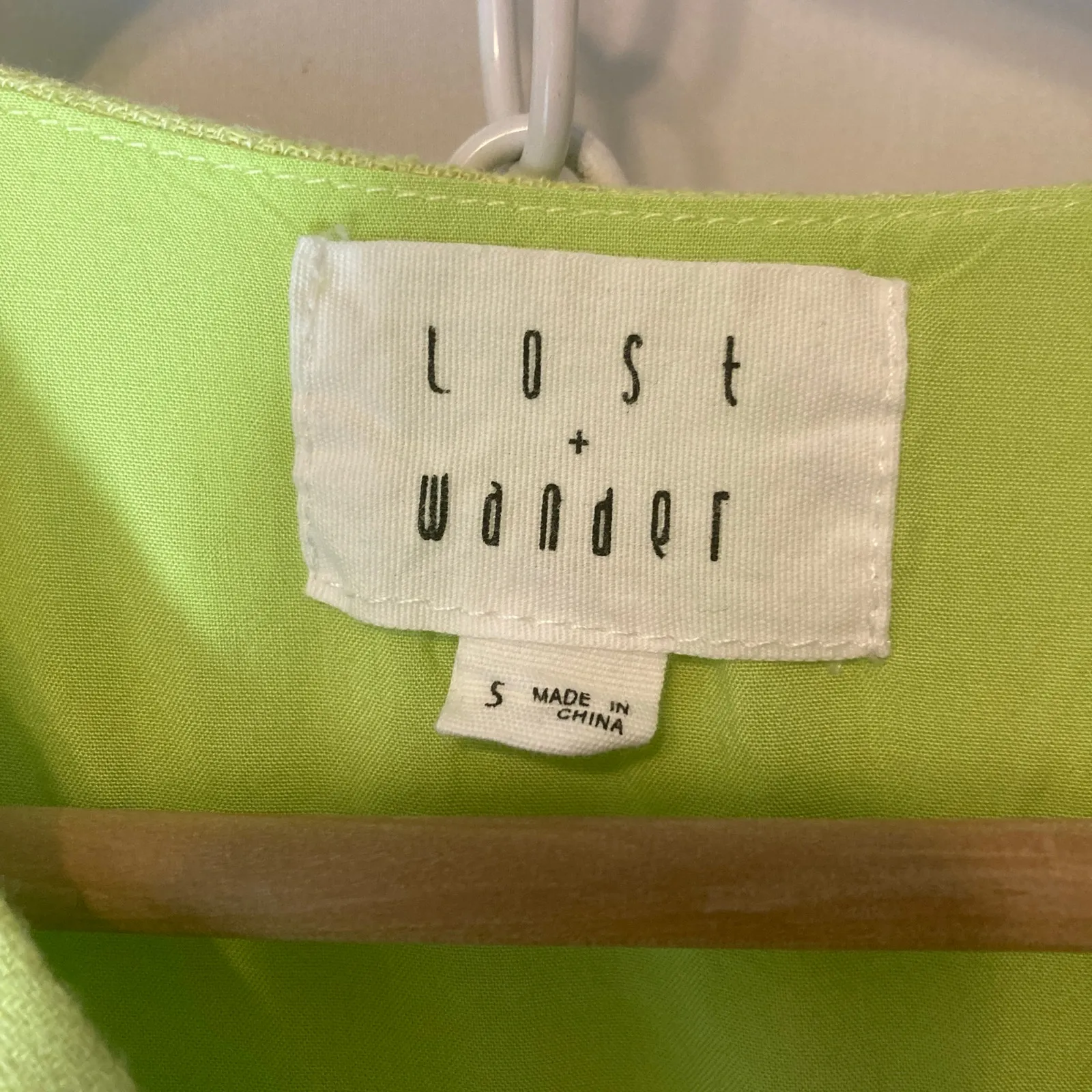 Lost and Wander Cactus Bloom Lime Green Wrap Button Flutter Sleeves Crop Top - Image 2