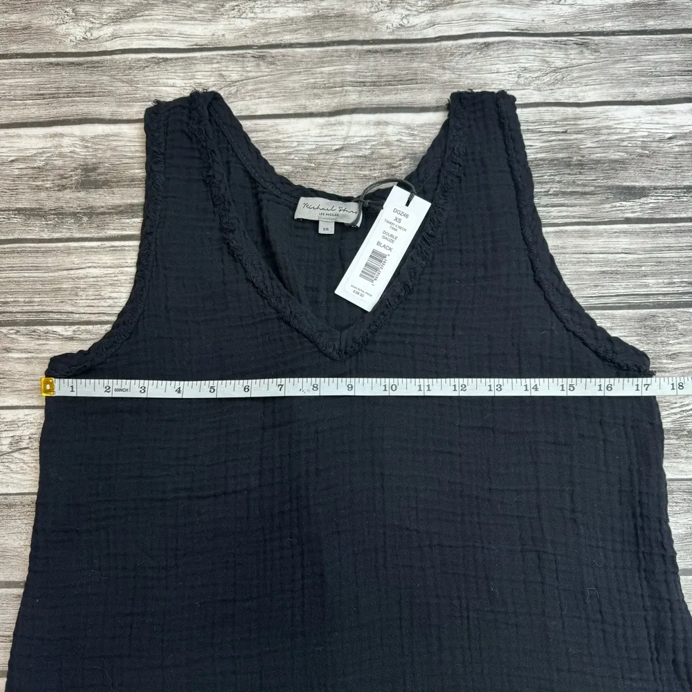 Michael Stars Los Angeles Women's Tammy V Neck Tank Top Black XS Extra Small NWT - Image 11
