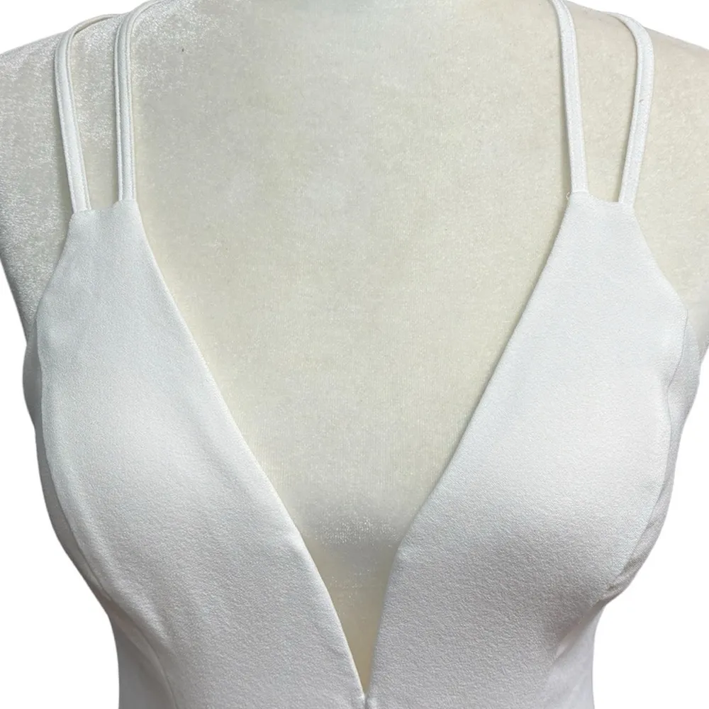 Aidan Mattox Size 2‎ Women's White V - Image 11