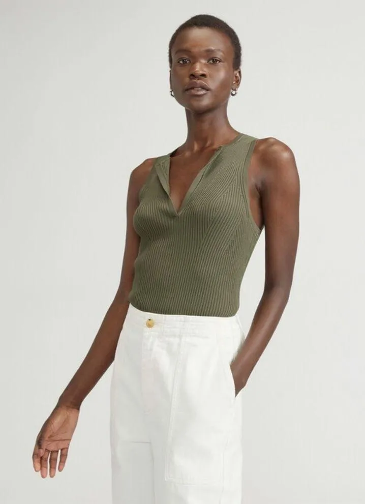 NWOT Everlane The Ribbed Cutaway Tank - Image 2