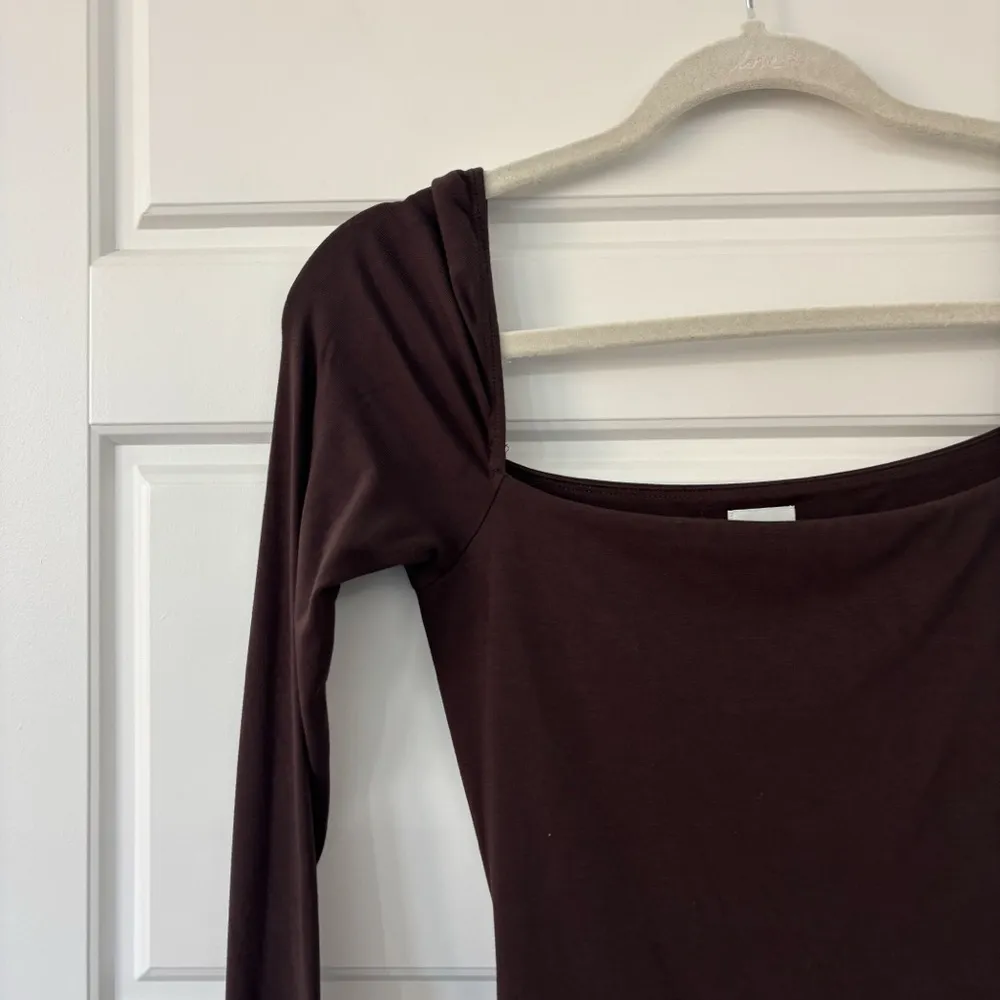 Aritzia Wilfred Saturn Long Sleeve Midi Dress Brown - Image 8