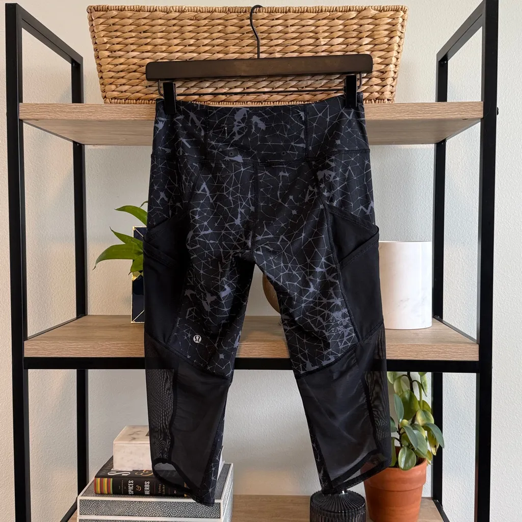 Lululemon Athletica Mid-Rise Galactic Constellation Print Mesh Capri Legging, 6 - Image 4