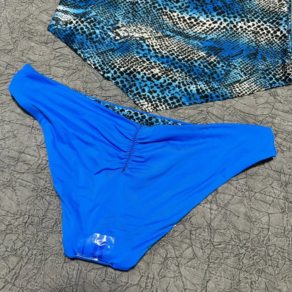 NEW BECCA by Rebecca Virtue Animal Snake Untamed Tankini Swim Top & Bottom Set - Image 5