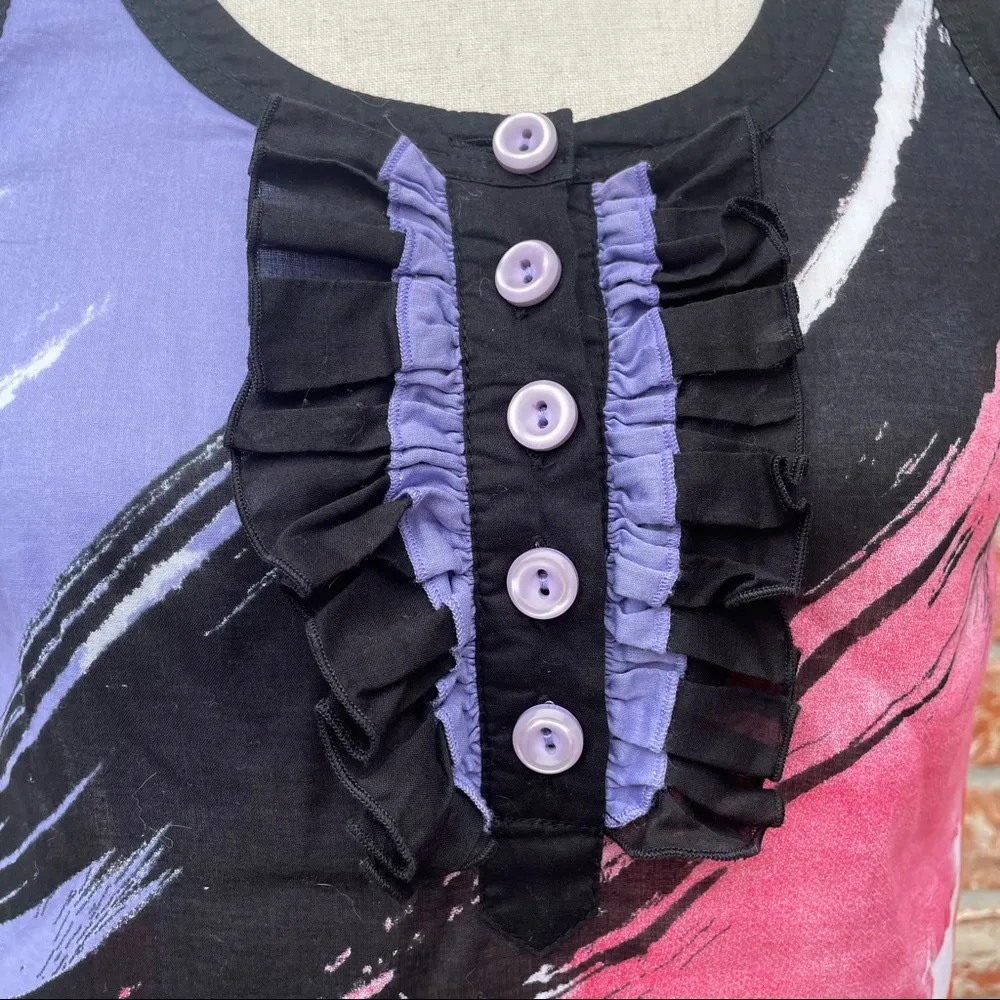 colorful abstract printed minidress / XS / Excellent condition - Image 3