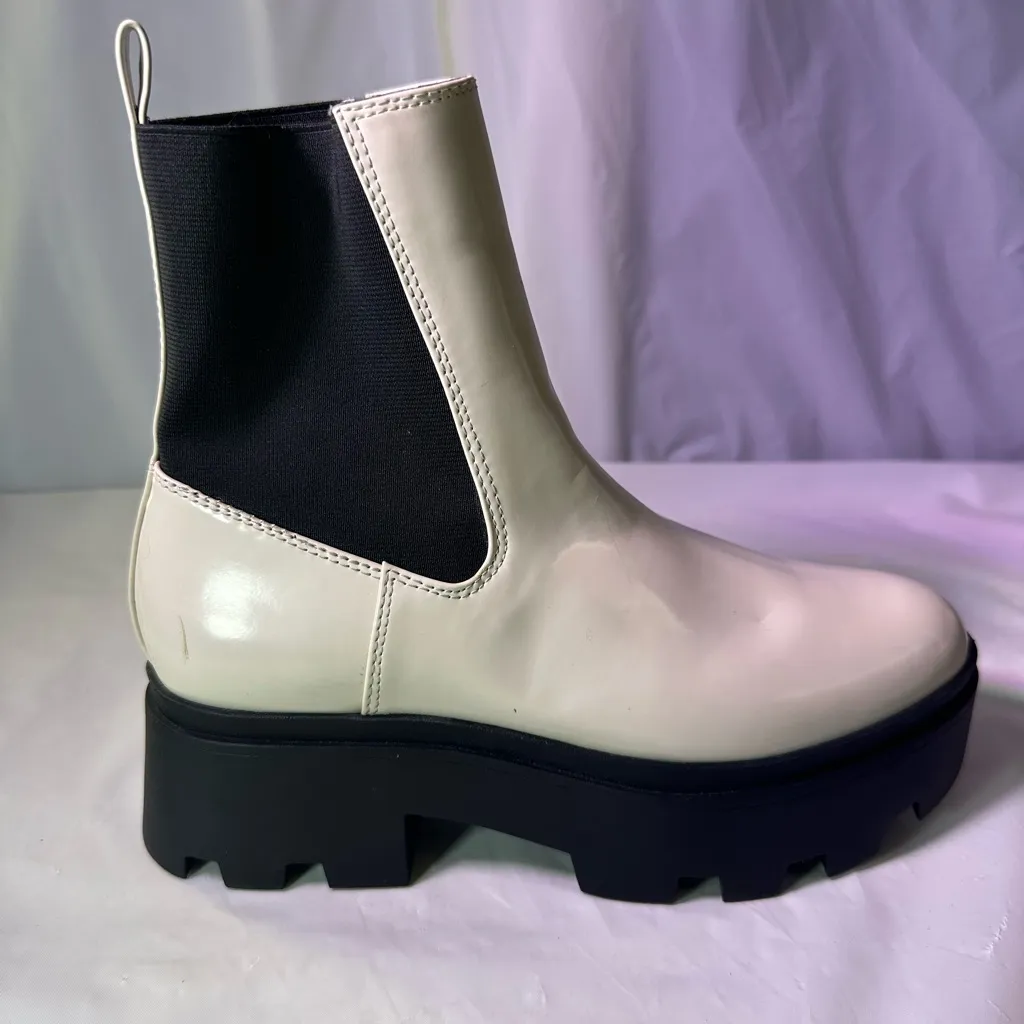 Open Edit Elegant Two-Tone Ankle Boots - Image 5