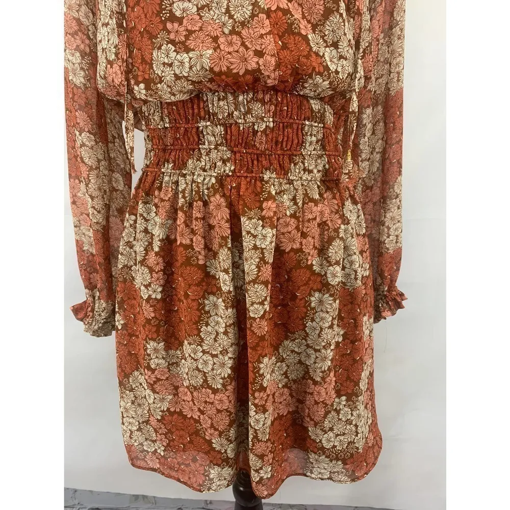 NWT | Socialite Women’s Long Sleeves Floral Mini Dress‎ - Image 3