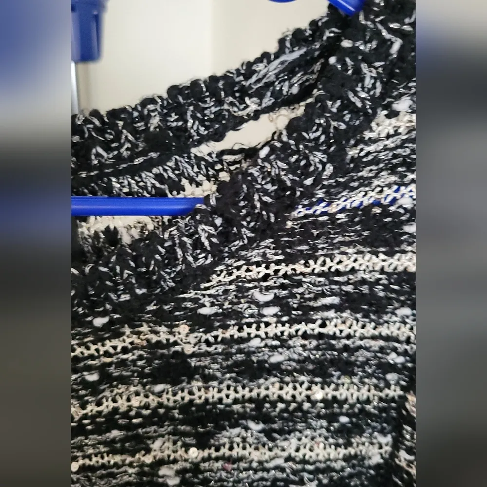 Harley Davidson Sparkled Striped Sweater Size L *flawed* Silver Size L - Image 12