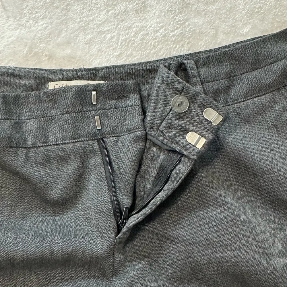 Coldwater Creek Curvy Fit Charcoal Gray Dress Straight-Leg Office Pant - Image 11