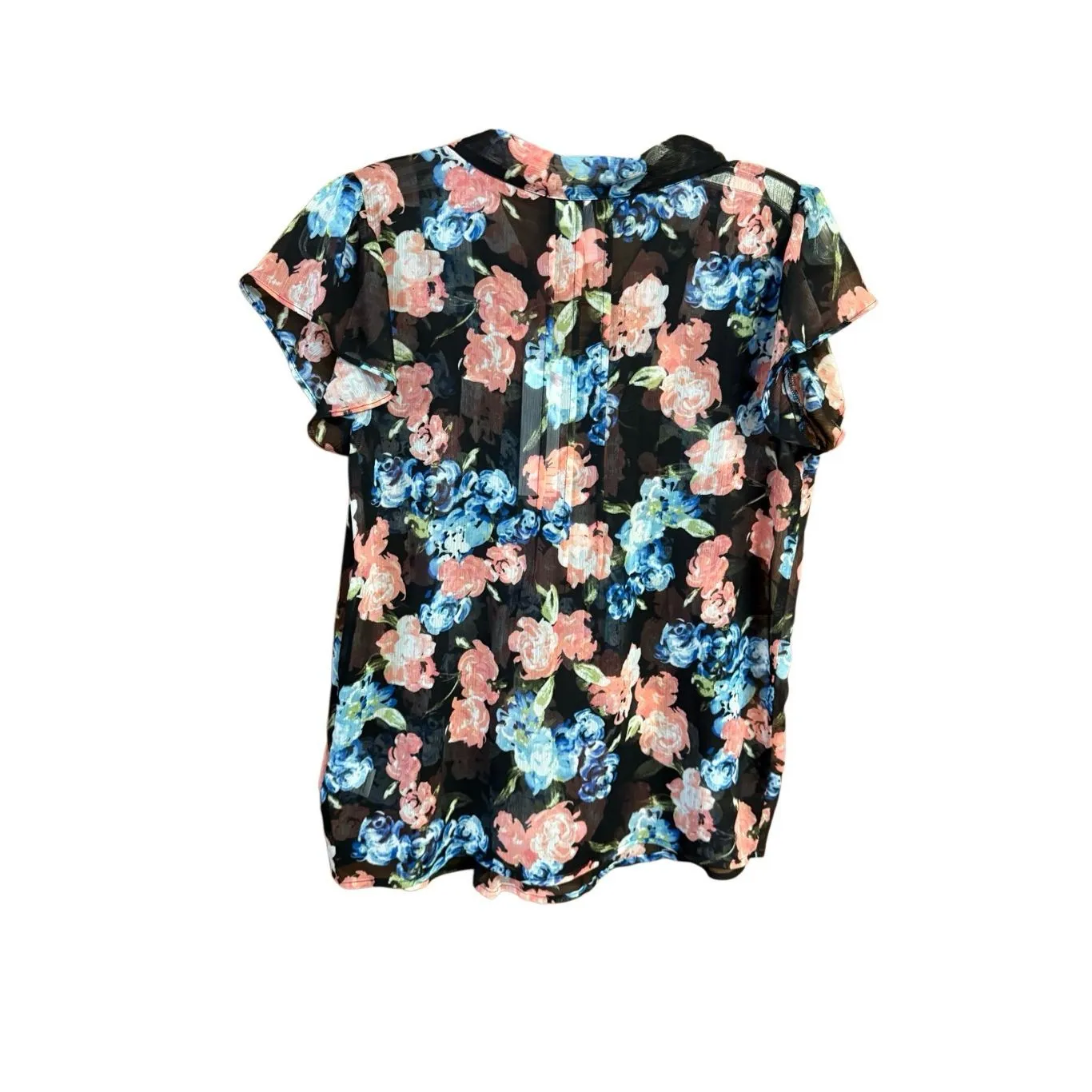 ELLE Sheer Floral Print Blouse Sz XS NWT - Image 2