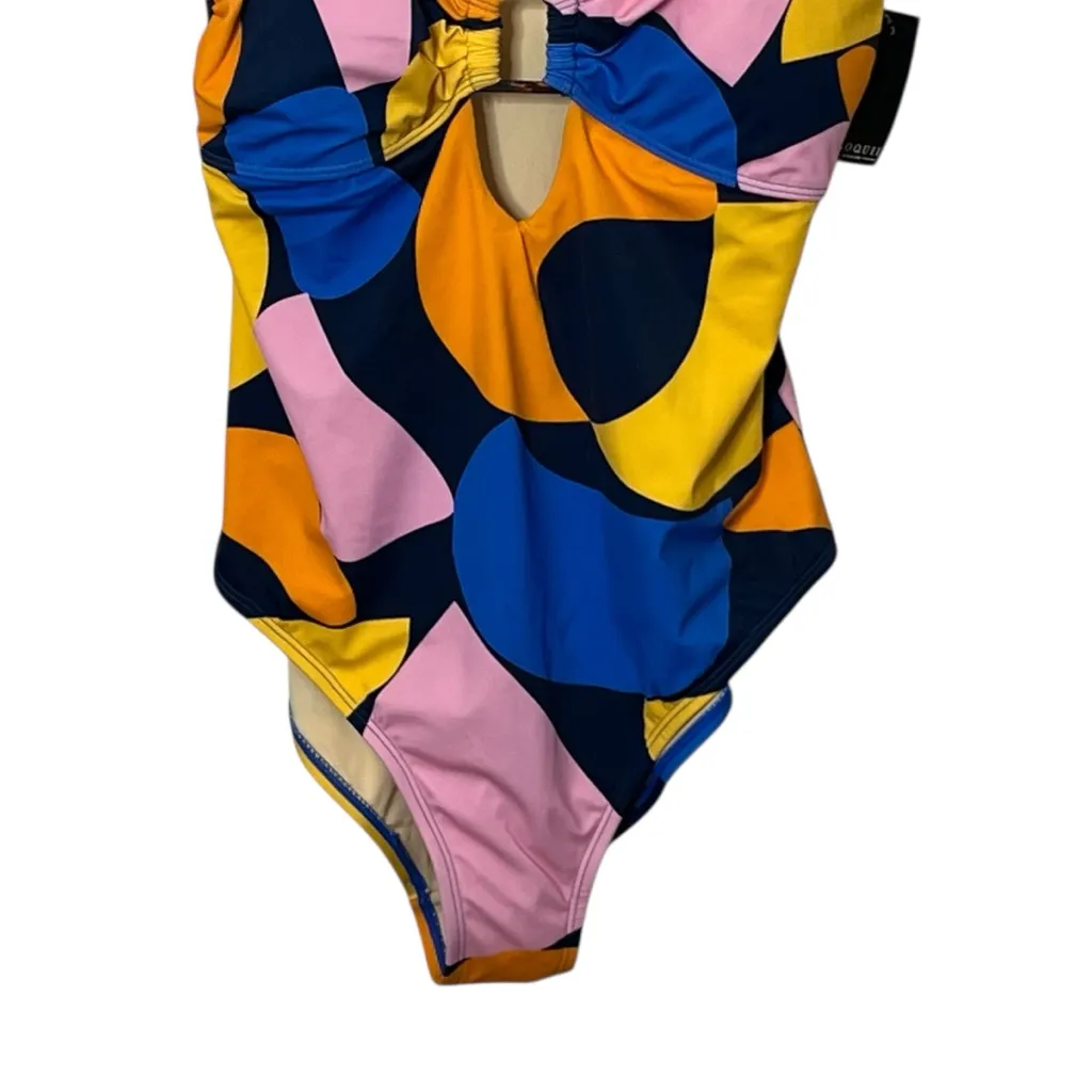 Eloquii NWT Hardware Swimsuit Women’s Size 16 One Piece Colorful Cutout Swim - Image 4
