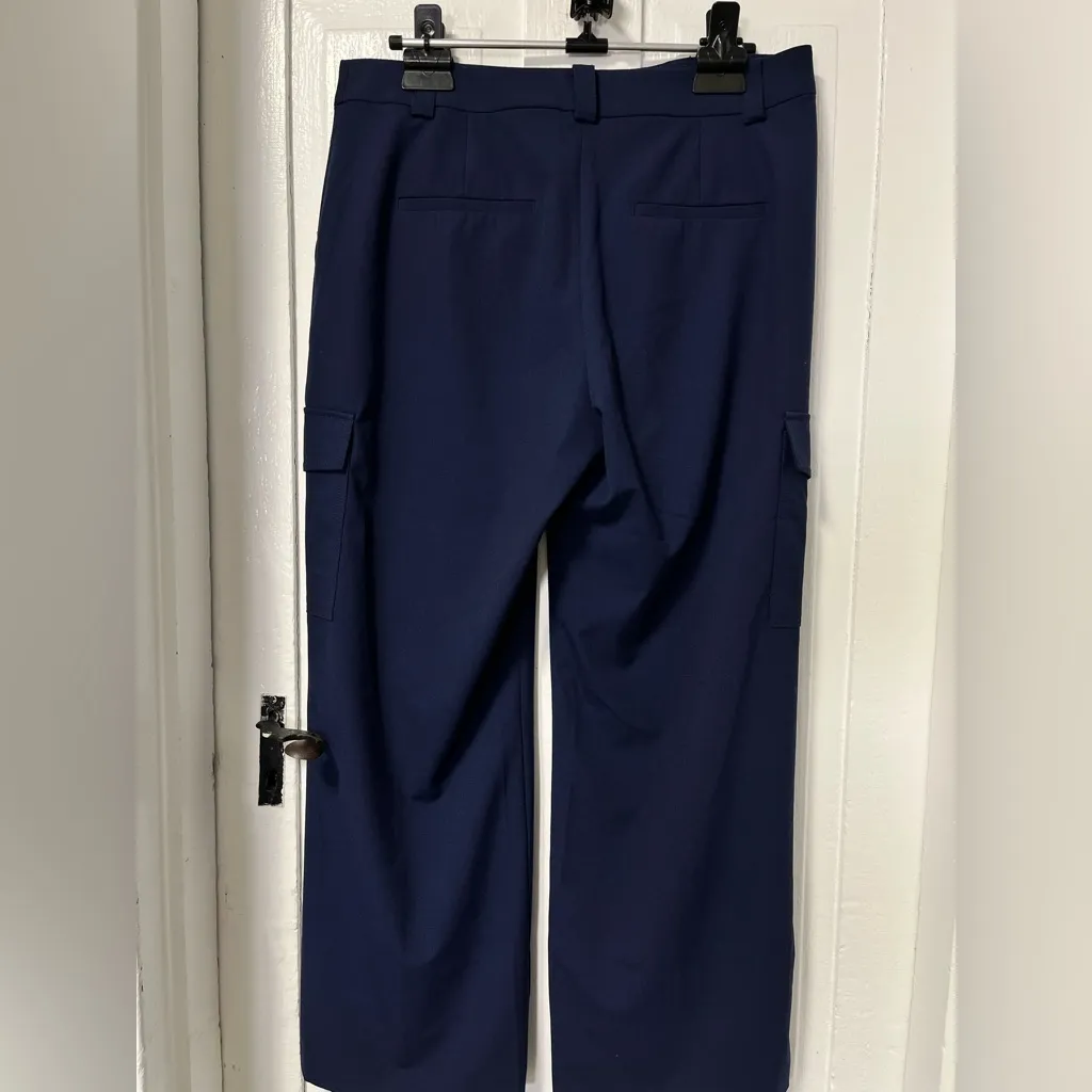 Loft High Waisted Navy Blue  Lightweight Cargo Pant size 12 - Image 2