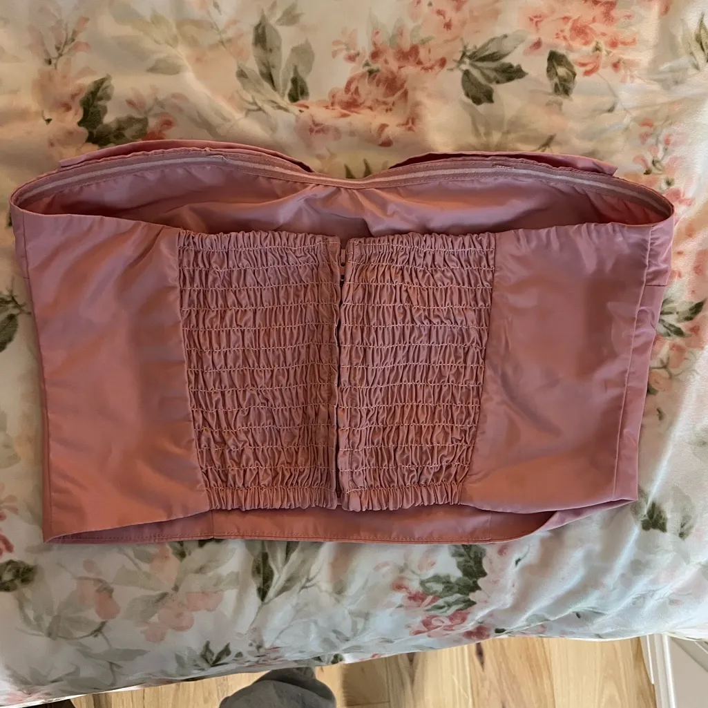 Staud Atticus Camisole Top Pink Bow Strapless Satin Coquette Feminine Size M - Image 5