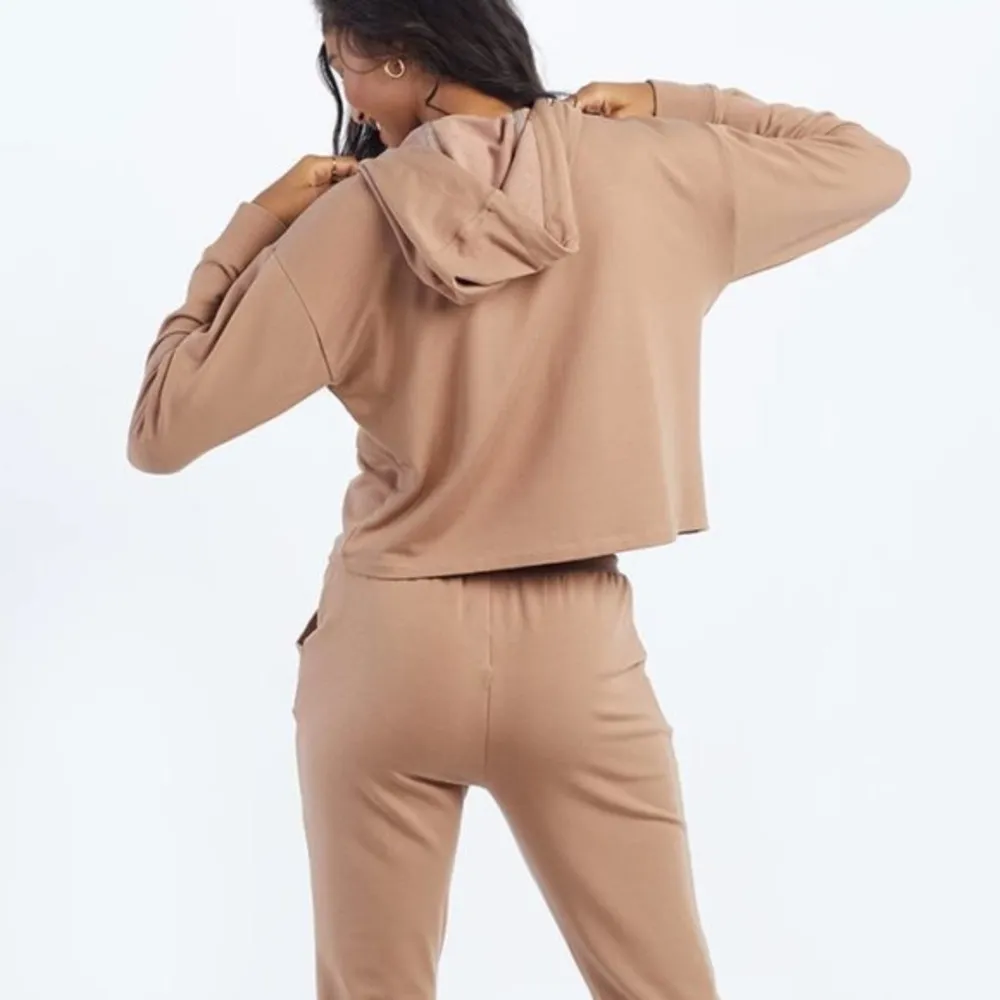 Summersalt • The Softest French Terry Cropped Hoodie black sweatshirt pullover - Image 8