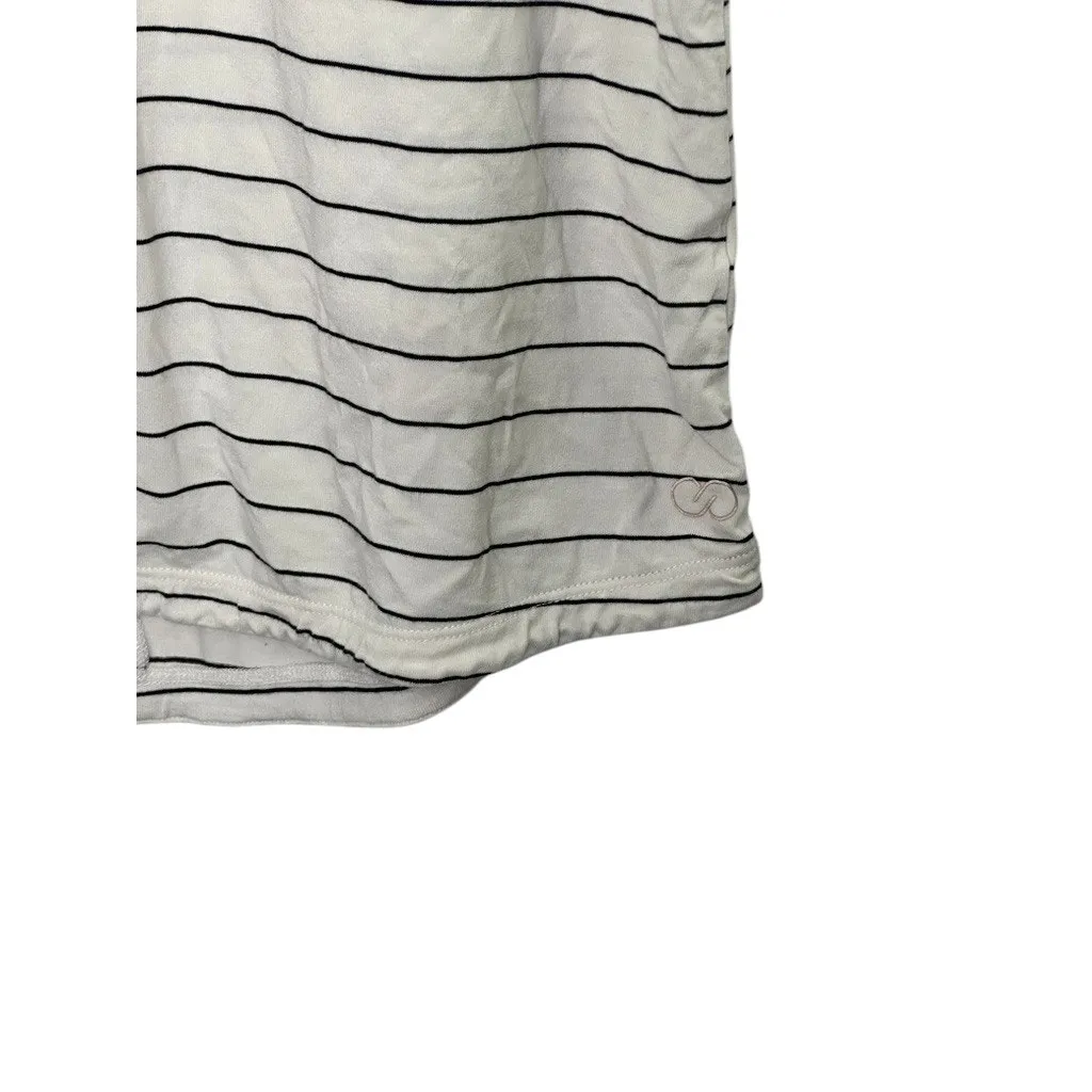 Calia For Carrie Underwood Relaxed Fit White Striped T - Image 5