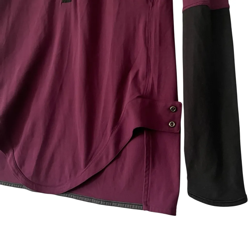 Lululemon Urbanite Henley Long Sleeve Plum Black Womens S Nulu Sporty Breathable - Image 3