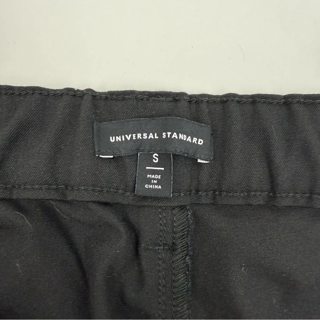 Universal Standard Orchard High Waist Stretch Twill Crop Pants Black Cotton - Image 13