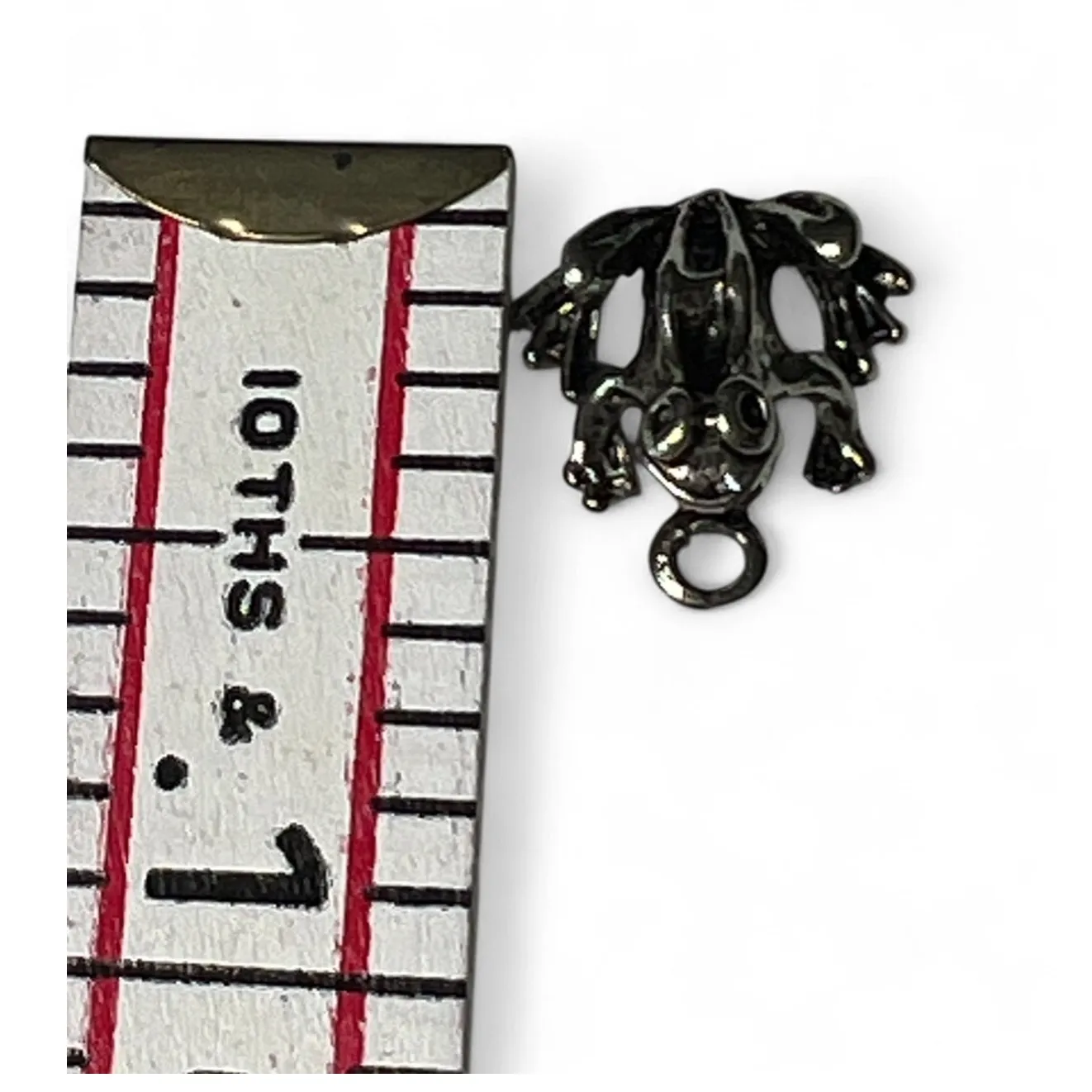 Set of 2 Silver Tone FROG Charms Pendant Frogs Toad - Image 5