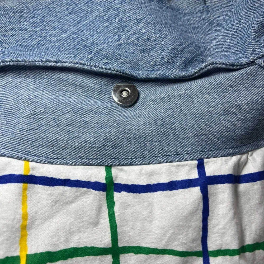 Denim Purse Tote Bag Light Denim Wash Jean Lined Clasp Shoulder Bag Hobo Travel Blue - Image 10