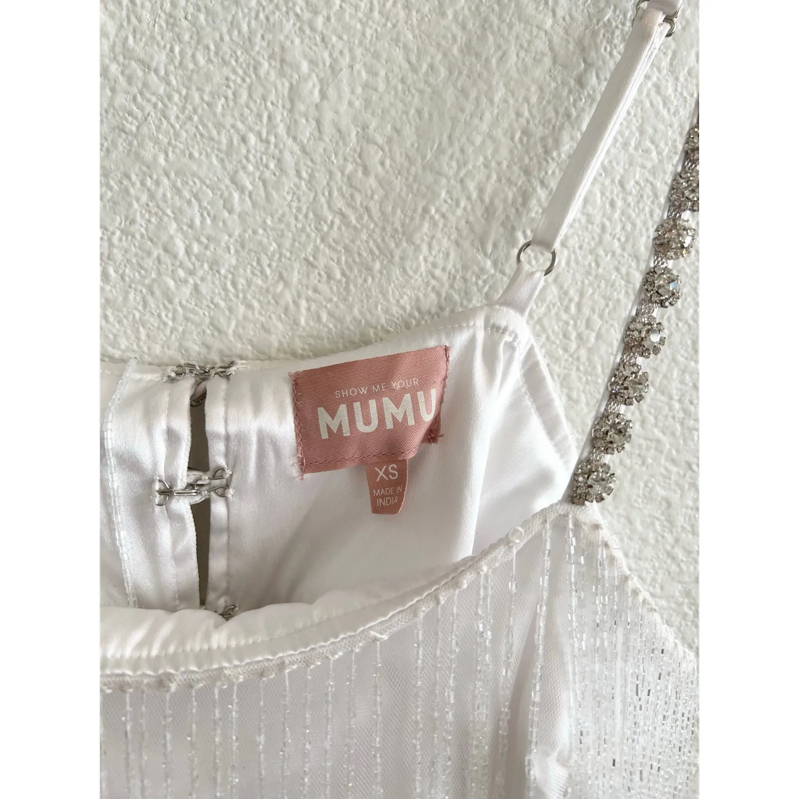 Show Me Your Mumu Swift Fringe Top in White Beaded Fringe XS - Image 4