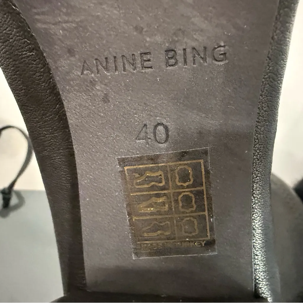 Anine Bing Chloe Boot Black Ankle Boots Size 40 - Image 7