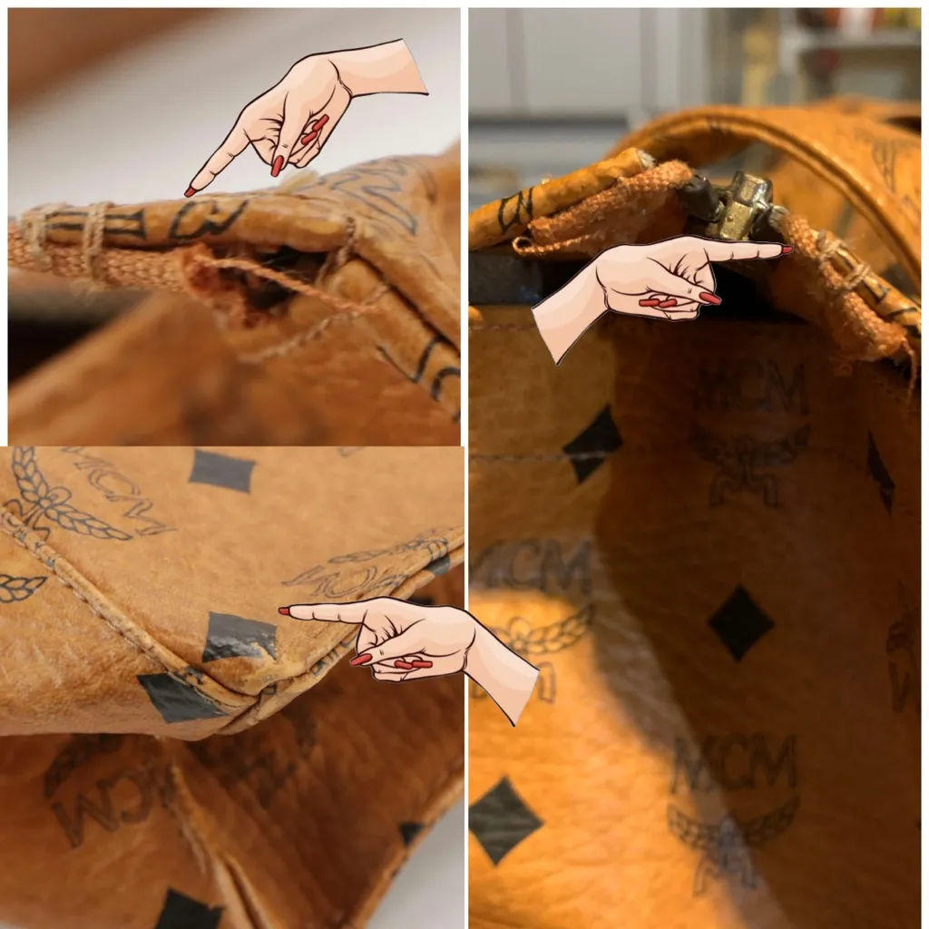 VINTAGE MCM HERITAGE TOTE BAG IN COGNAC VISETOS CANVAS R8909 - Image 13