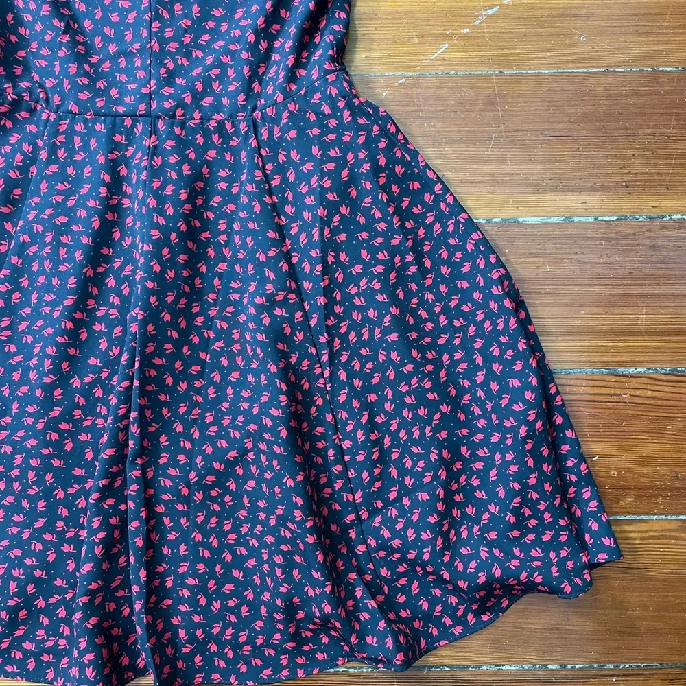 Adelyn Rae Black & Red Floral Flutter Flirty Mini Dress - Size XS - Image 5