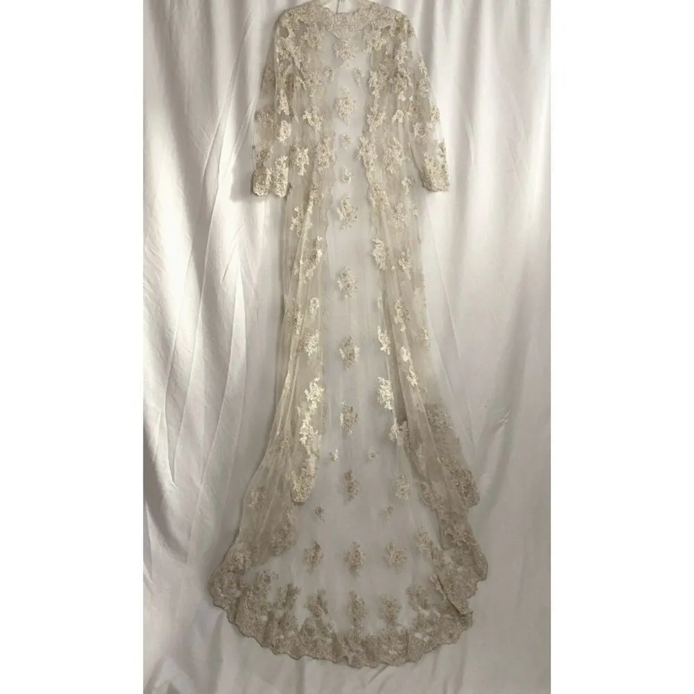 Vintage Cathedral Length Bridal Duster White Size undefined - Image 7