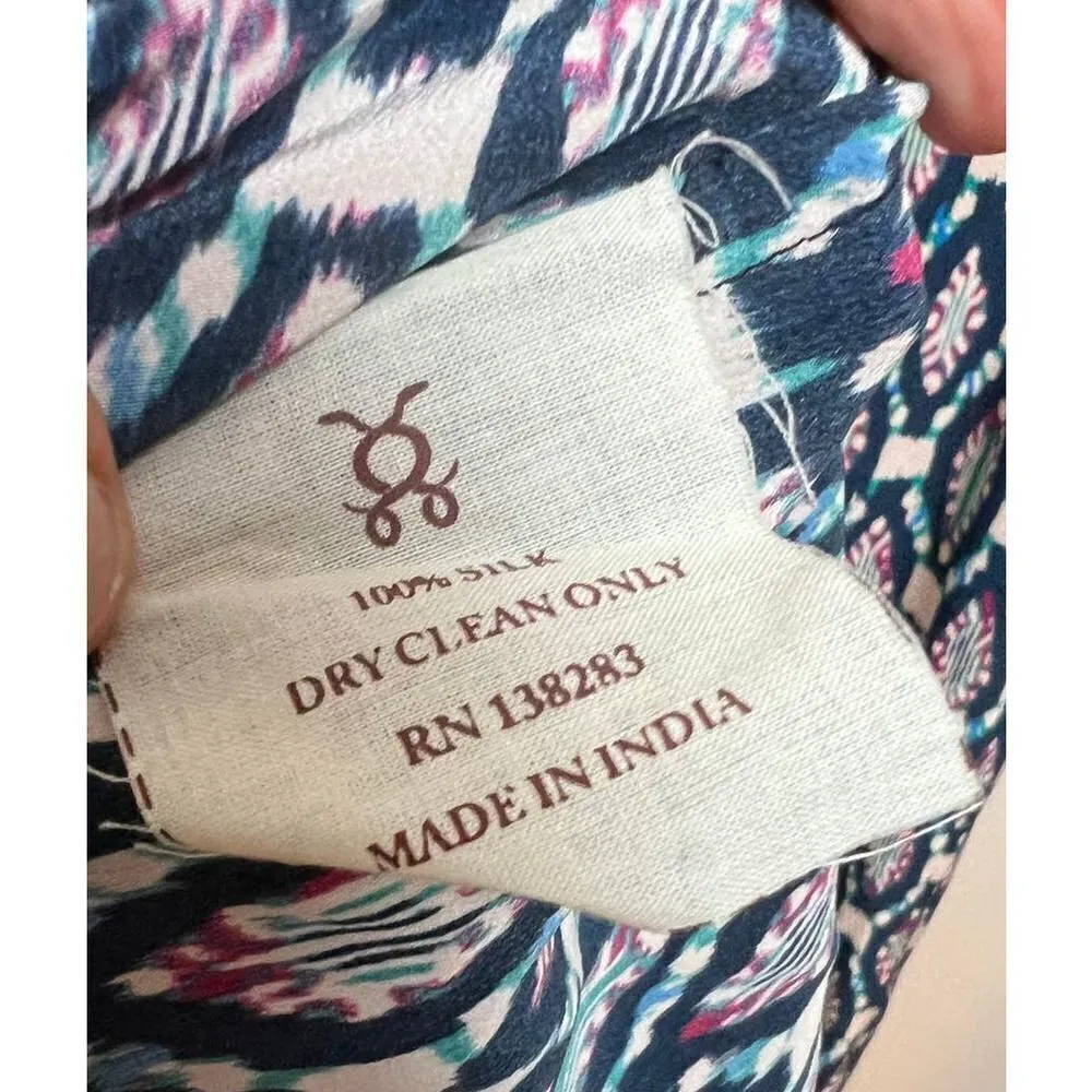 Figue Silk Brigitte Ikat Pattern Maxi Dress NWT Sz. M Size M - Image 9