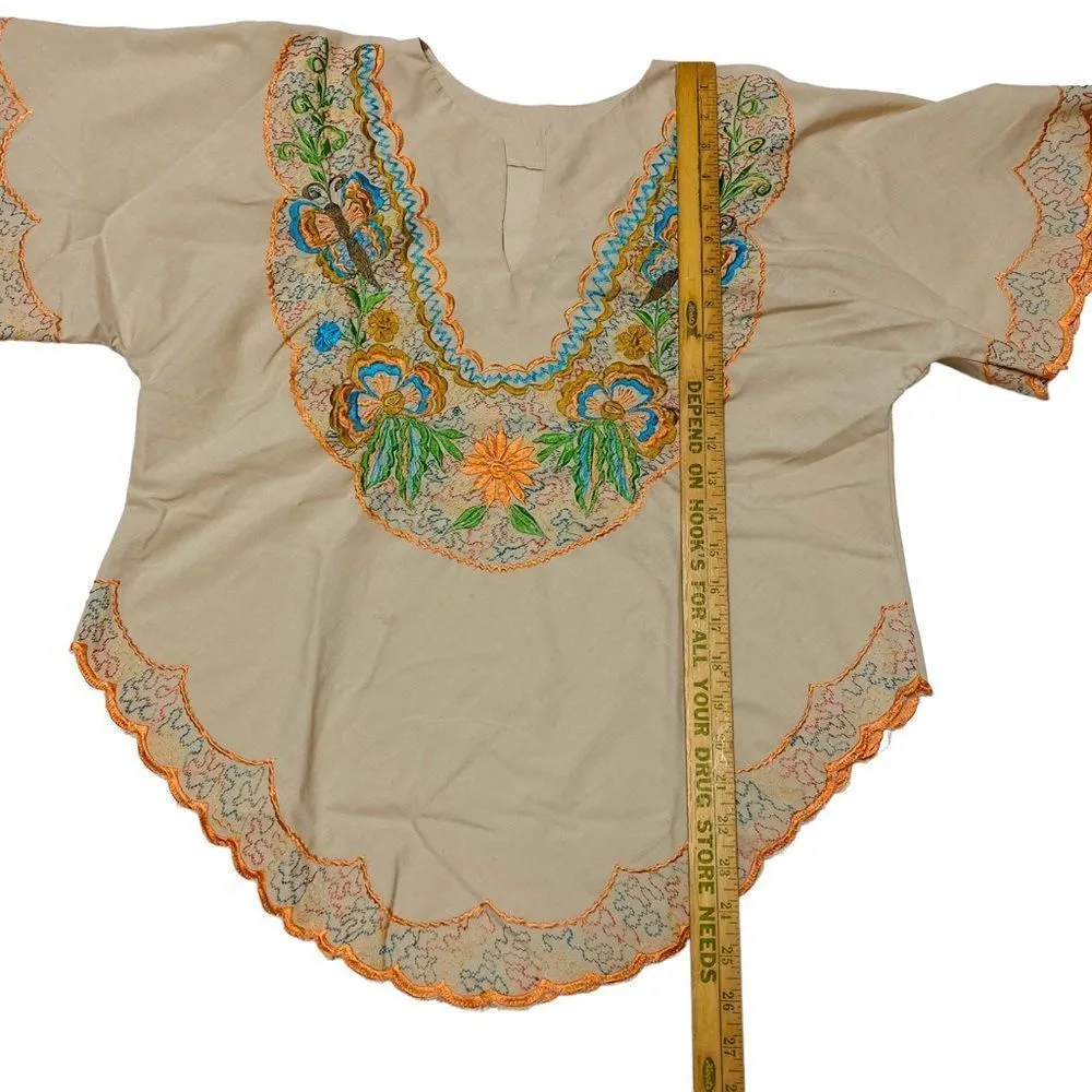 Floral Embroidery Tunic Festival Asian Mexican Hippie Boho Chic Artisan Top Size undefined - Image 11