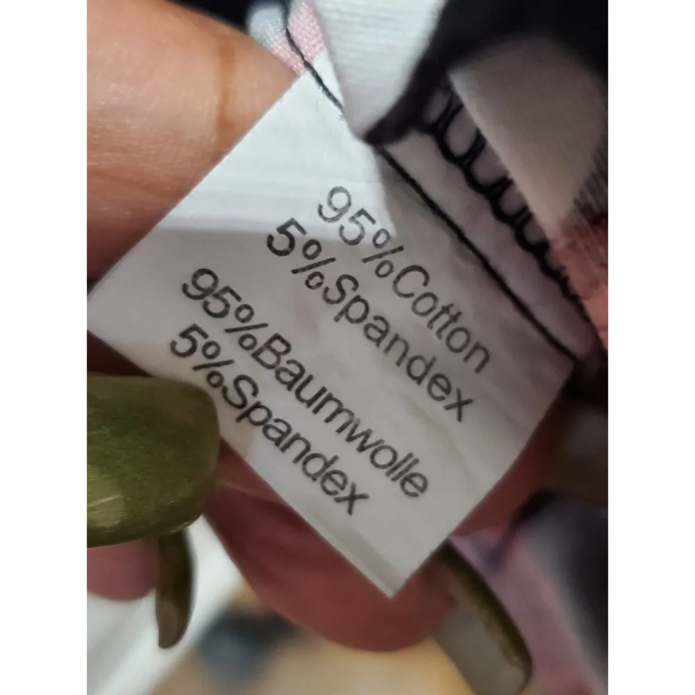 Grace Karin Women's Black Floral Cotton Short Sleeve Knee Length Dress Size M - Image 9