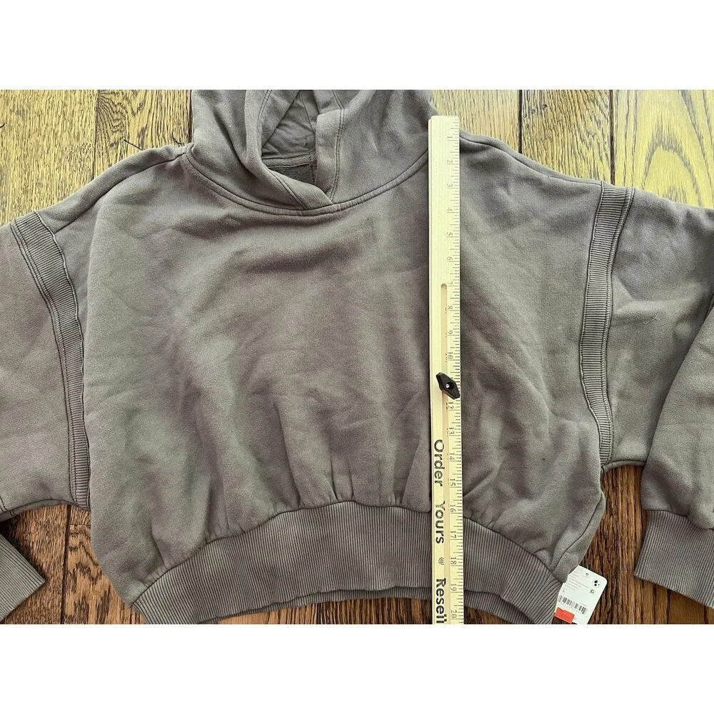 Free People Movement Snow Flow Hoodie Logo Geo Stripe Driftwood Combo S NWT - Image 5