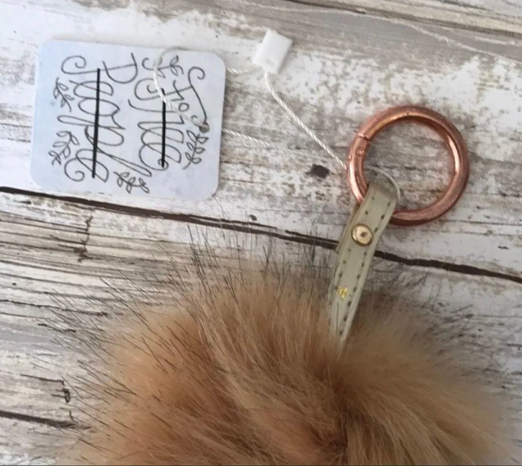 Fur Pom Pom Giant Big Key Chain - Image 6