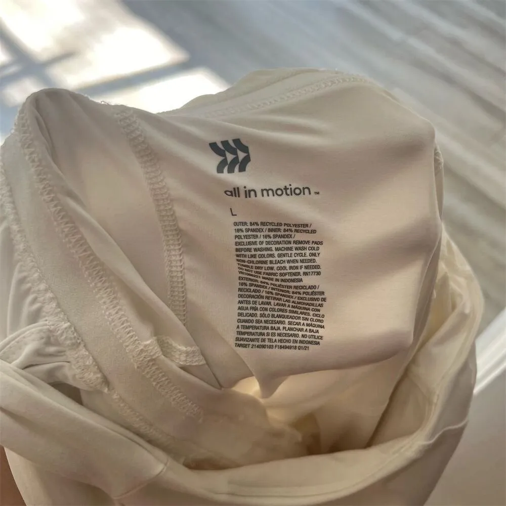 All In Motion Women's White Racerback Exercise Dress Size Large Short Ca… - Image 5