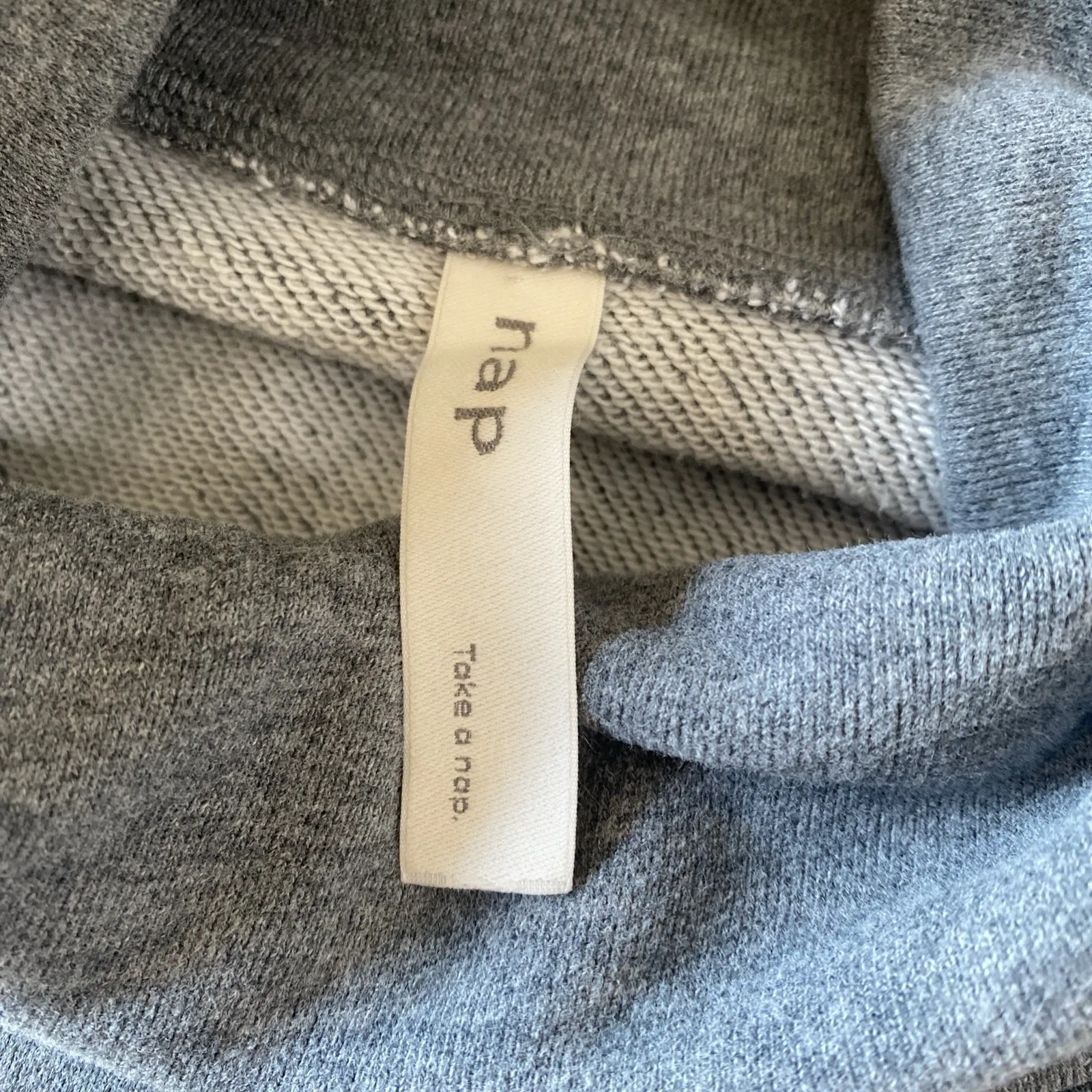 Nap Womens Medium Gray Pullover Cowlneck Sweatshirt Lounge Wear Comoft Oversized - Image 6