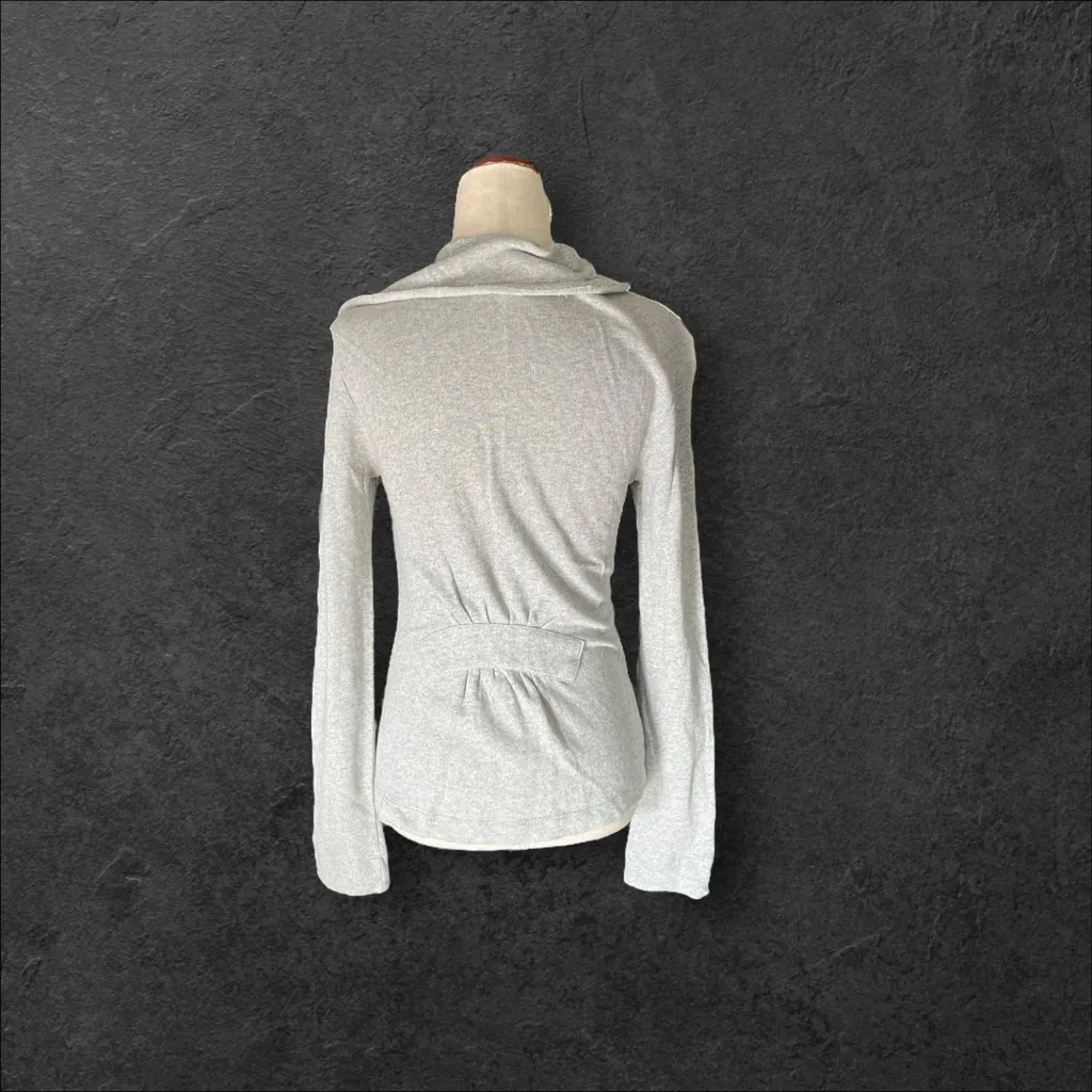 Love on a Hanger Light Gray Zip-Up Sweater - Image 6