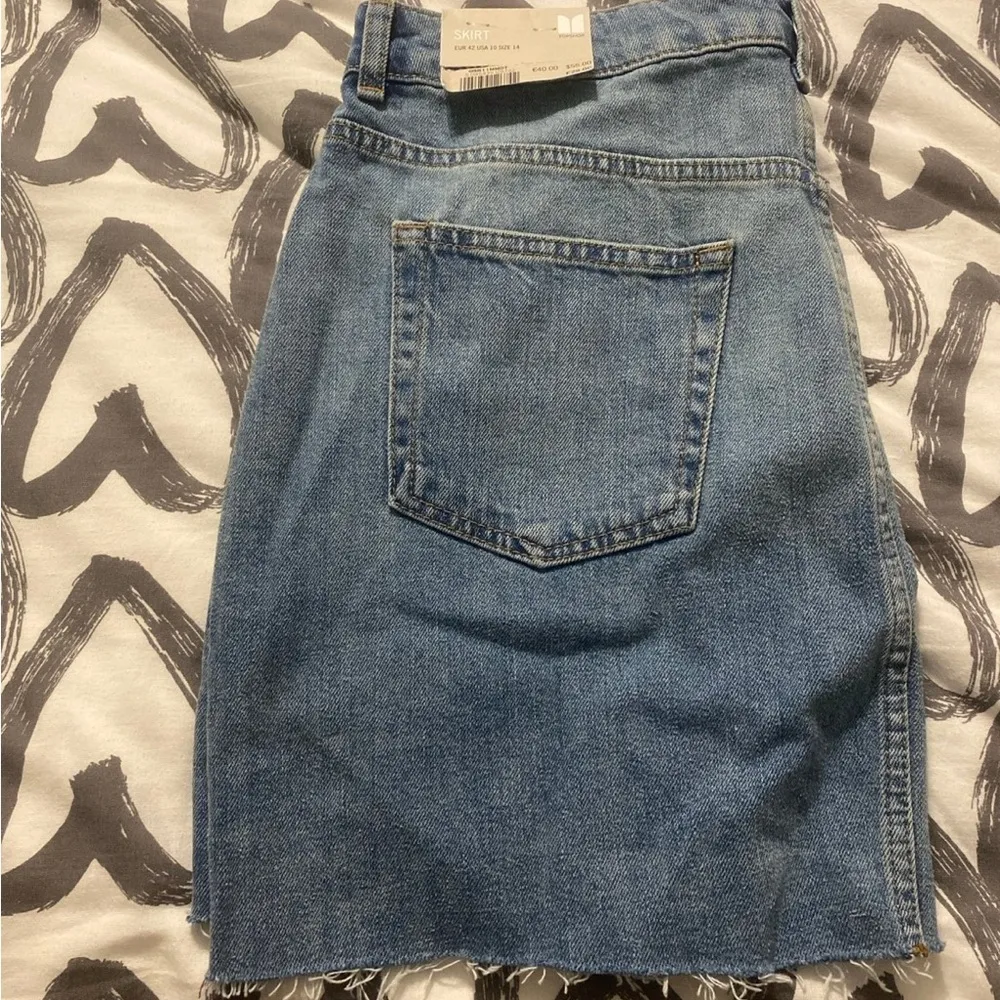 Topshop Blue Denim Skirt - Image 2