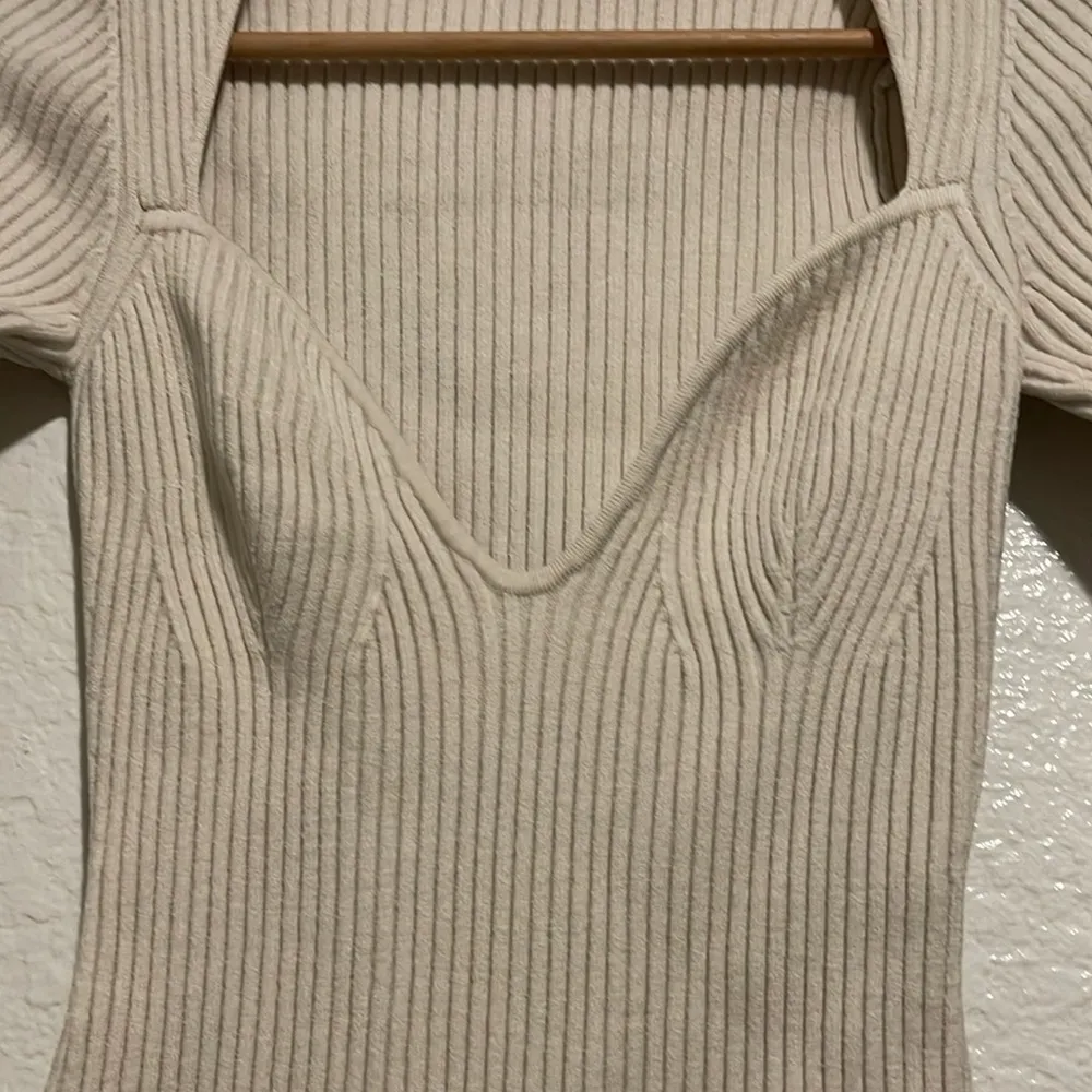 Gauge 81 Mija Ribbed Mini Dress Tan Size XS - Image 7