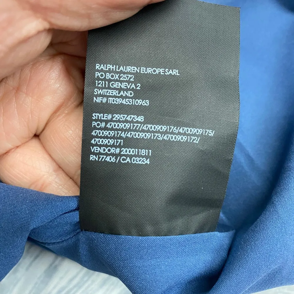 Club Monaco Robetta Women's Pencil Skirt Blue White Twist Waist Size 2 - Image 9