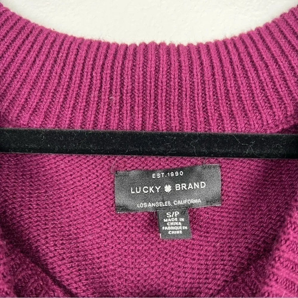 𝅺lucky Brand Colorblock Striped Knit Sweater Sz‎ S - Image 3