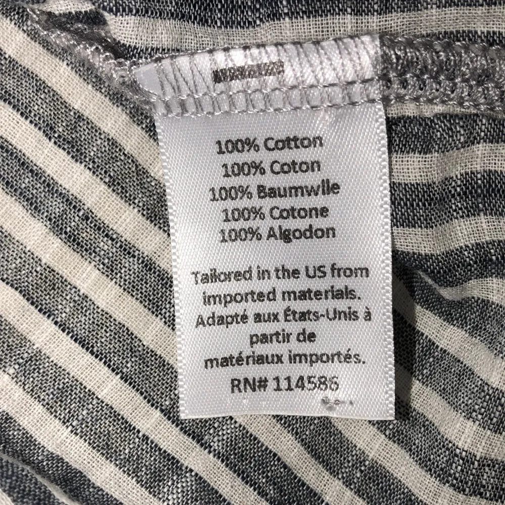 Sam & Lavi size small blue striped boho top White - Image 6