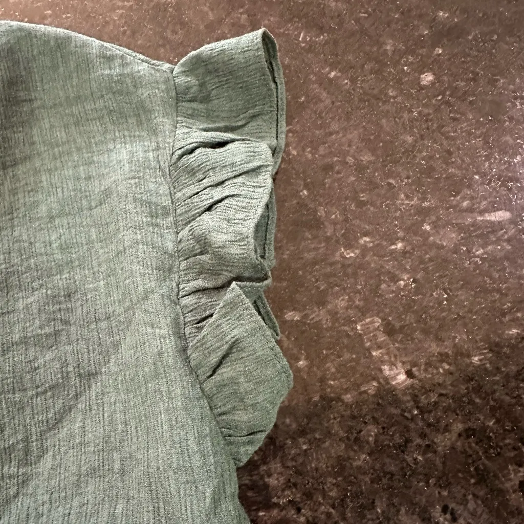 Petal Roz Baby Doll Dark Green Lined Tiered Knee Length Dress NWOT Sz M - Image 6