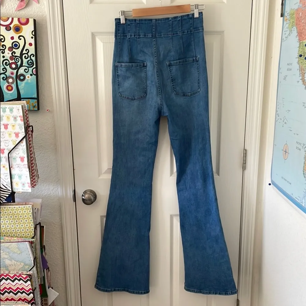 Oli & Hali Stretch Bootcut High Rise Flare Jeans Women's Size Large Blue - Image 7