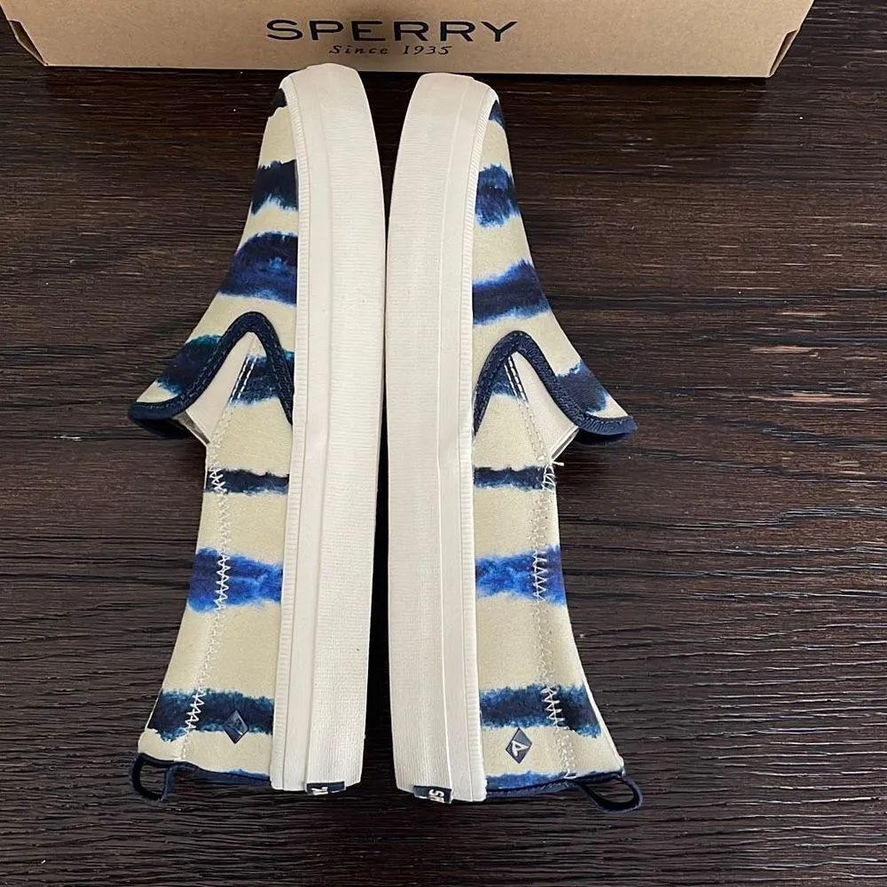 Sperry Crest Twin Gore Tie Dye Stripe Navy Slip-On Sneaker Women’s Size 6 New‎ - Image 3