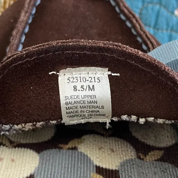 DANIEL GREEN Brown Suede Moccasins‎ Blue Ribbon Hard Sole Slipper Size 8 - Image 3
