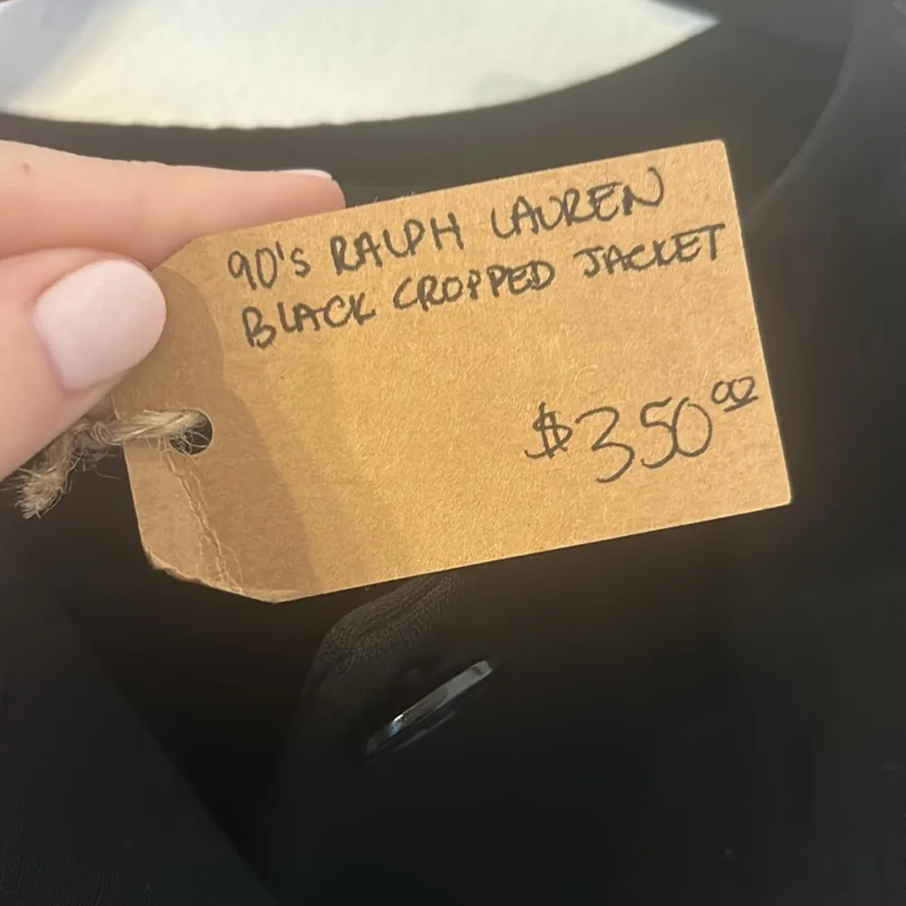 Vintage Ralph Lauren Black Bolero Button Front Cropped Jacket Size 10 - Image 4
