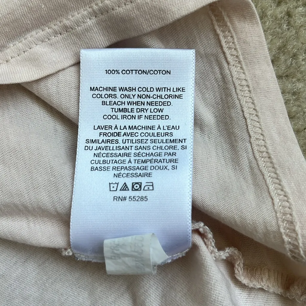 Express Light Pink Cotton Skimming Short Sleeve Tee in Light Pink Women's Medium - Image 4